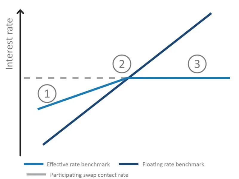 Participating interest rate swap